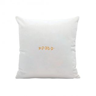 Coussin carré blanc "Le Trésor de Mamie" personnalisé avec Photo