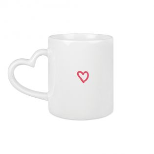 Tasse avec anse en forme de cœur personnalisé - Meilleure des Mamies