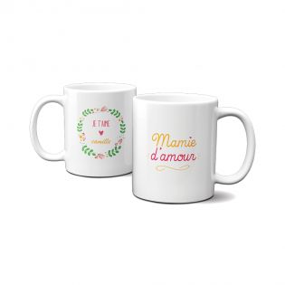 Mug classique en céramique personnalisable - Mamie d'amour