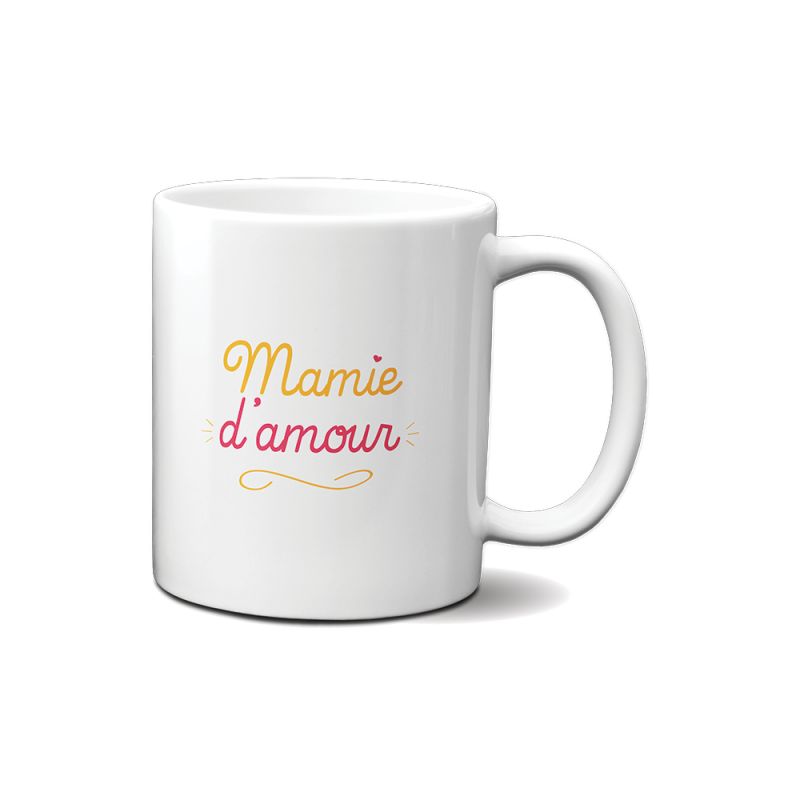 Mug classique en céramique personnalisable - Mamie d'amour Mug classique en céramique personnalisable - Mamie d'amour