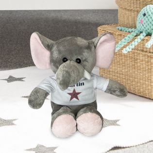 Peluche personnalisée animal pour bébé · A star is born | Éléphant