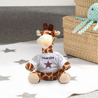 Peluche personnalisée animal pour bébé · A star is born | Girafe