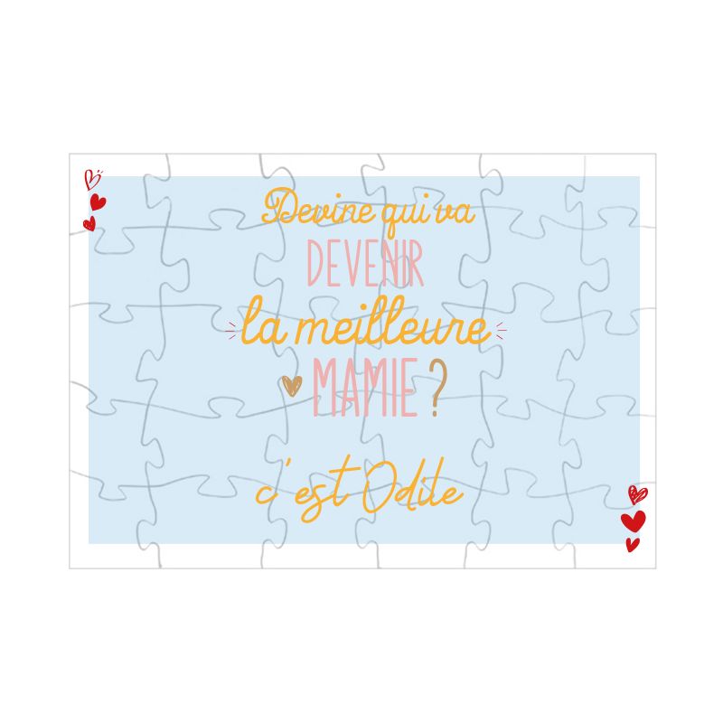 Puzzle personnalisé | Annonce Grossesse - Future Mamie Puzzle personnalisé | Annonce Grossesse - Future Mamie