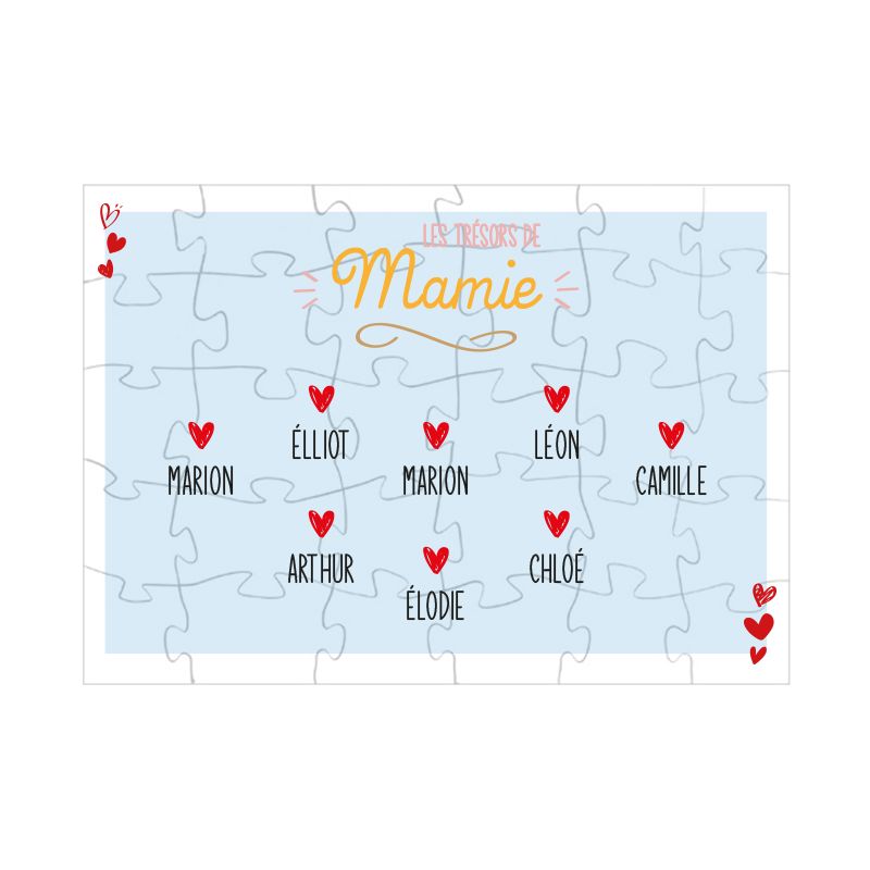 Puzzle personnalisé | Les Trésors de Mamie Puzzle personnalisé | Les Trésors de Mamie