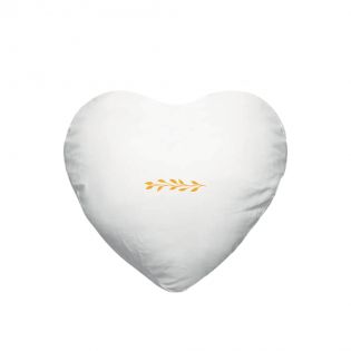 Coussin cœur blanc "Le Petit Amour de Mamie" personnalisable avec Photo