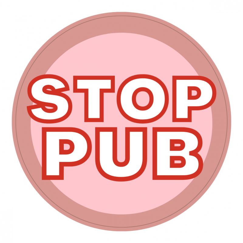 Autocollant stop pub rouge et blanc classique pour boîte aux lettres
