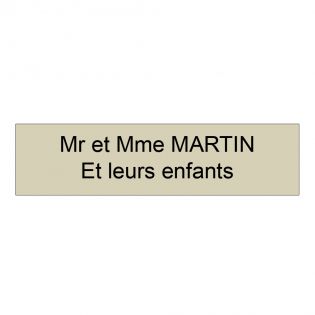 Plaque porte-noms boite aux lettres Decayeux (100 x 25 mm) 1 ligne