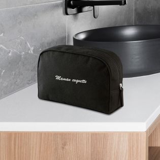 Trousse de toilette brodée · Idée cadeau Fête des Mères · Maman coquette