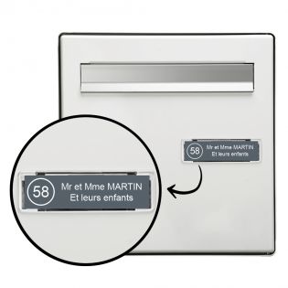 Plaque boîte aux lettres Decayeux - NUMÉRO | 2 lignes