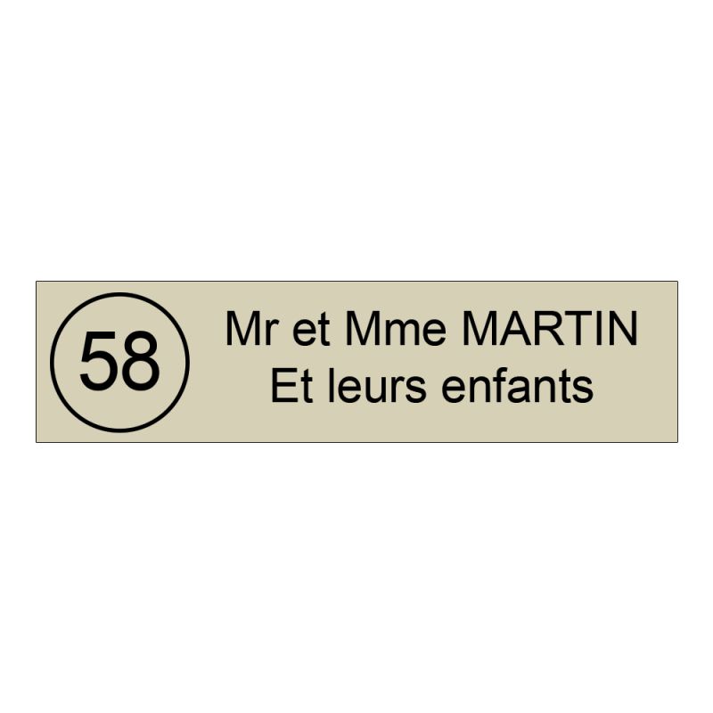 Plaque de boîte aux lettres avec NUMÉRO adhésive