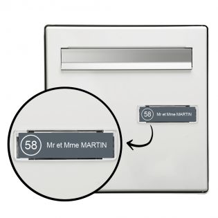 Plaque boîte aux lettres Decayeux - NUMÉRO | 1 ligne
