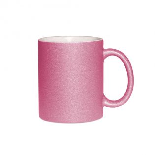 Tasse pailletée rose personnalisée · Reine de la piste de danse