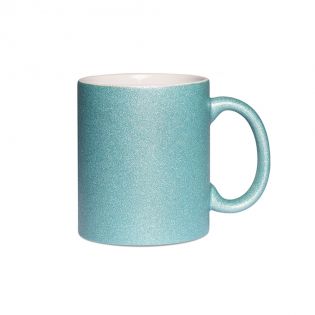 Tasse pailletée bleuepersonnalisée · Reine de la piste de danse