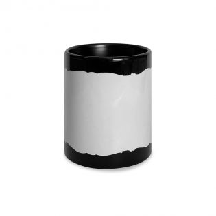 Mug en céramique noir avec cadre photo à personnaliser