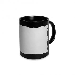 Mug en céramique noir avec cadre photo à personnaliser