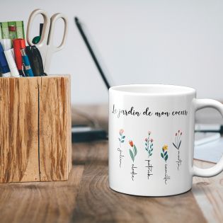 Mug en céramique blanc personnalisable Mère-Veilleuse · Cadeau  anniversaire maman ou fête des mères