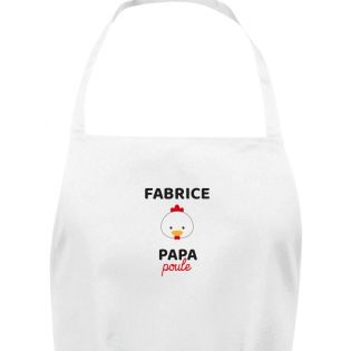 Tablier de cuisine réglable à broder · Papa Poule · Cadeau anniversaire papa ou fête des pères