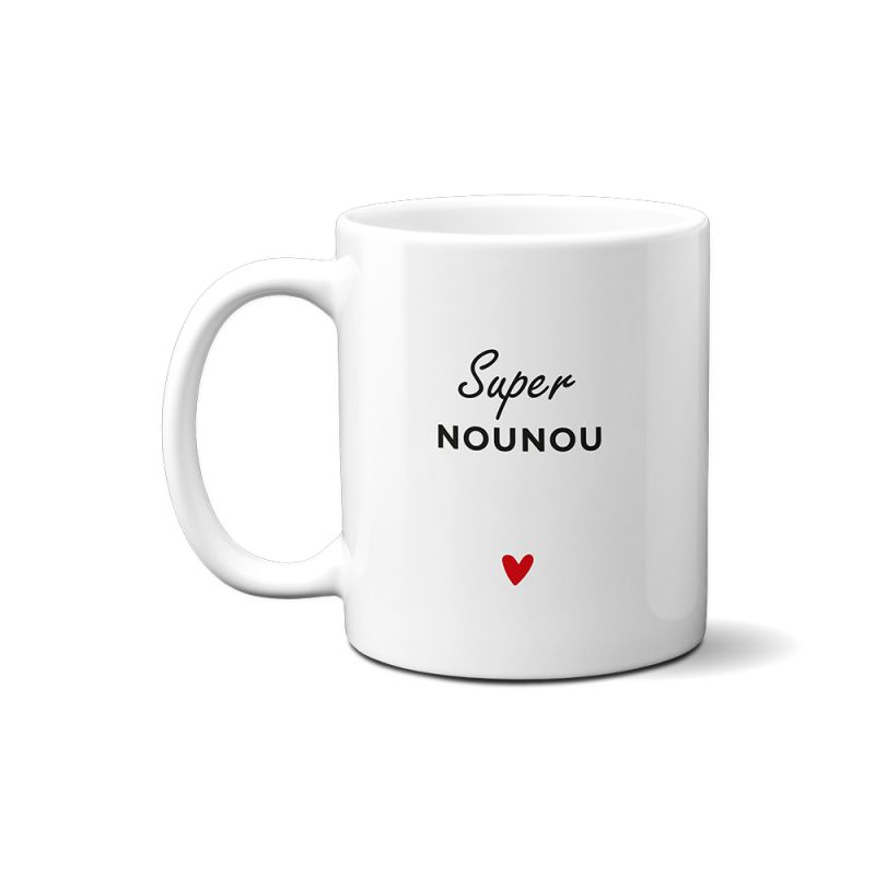 Mug Super Nounou personnalisable avec Texte ou Prénom · Cadeau personnalisé  nourrice ou assistante maternelle