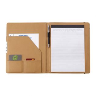 Porte-documents A4 bureau avec bloc-notes personnalisé · Cadeau pratique Merci Maîtresse pour fin d'année école