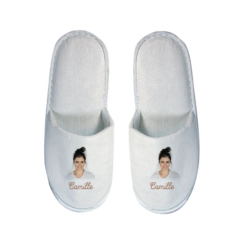 Paire de chaussons personnalisés Texte et Photo Paire de chaussons personnalisés Texte et Photo