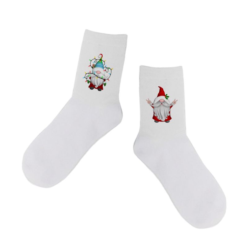 Lot de 2 paires de chaussettes d'intérieur Noël enfant polaire