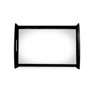 Plateau de service en bois personnalisable avec texte et photo · 35 x 25 cm 