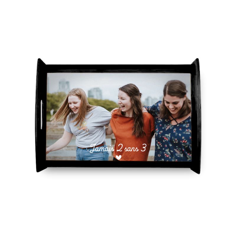 Plateau de service en bois personnalisable avec texte et photo · 35 x 25 cm Plateau de service en bois personnalisable avec texte et photo · 35 x 25 cm