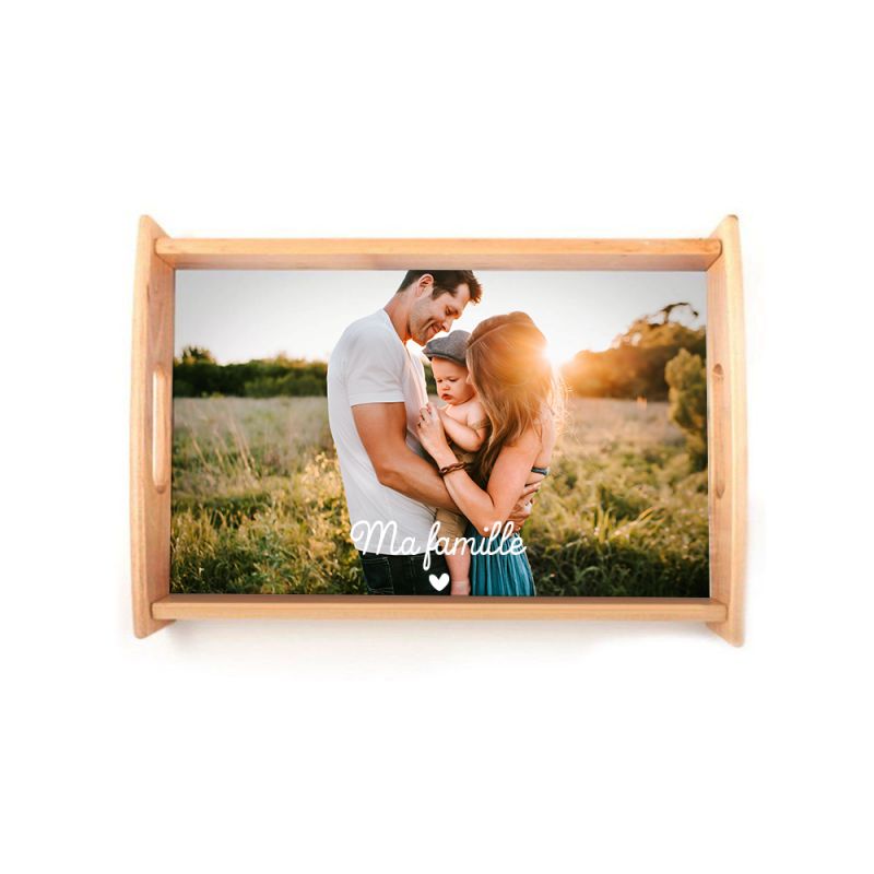 Plateau repas en bois clair personnalisable avec texte et photo · 35 x 25 cm Plateau repas en bois clair personnalisable avec texte et photo · 35 x 25 cm