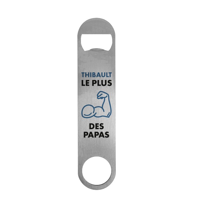 Décapsuleur personnalisé ovale | Le plus fort des papas Décapsuleur personnalisé ovale | Le plus fort des papas