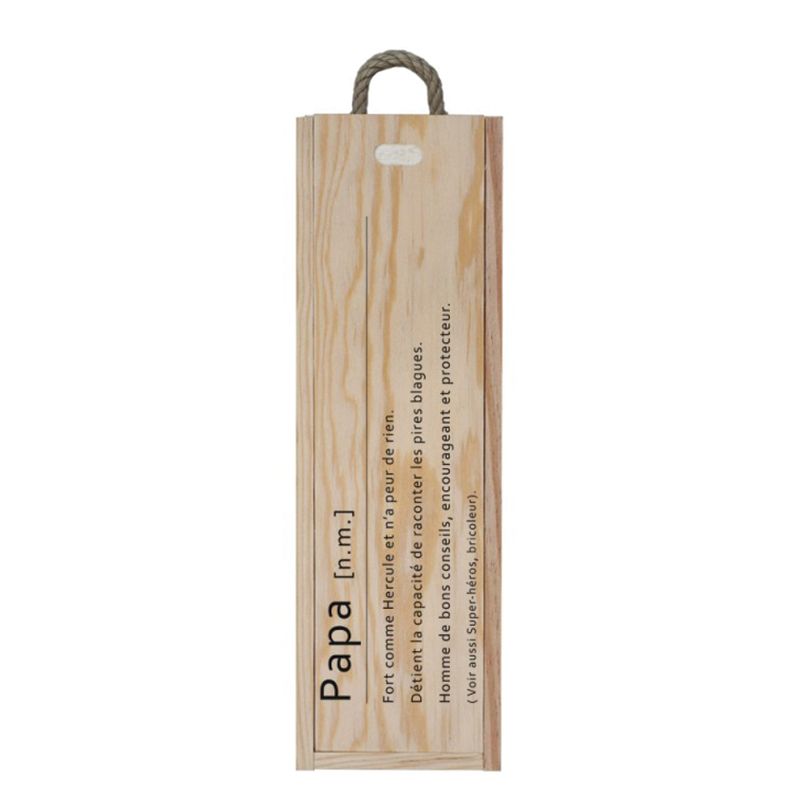 Caisse à vin en bois individuelle vide| Définition Papa Caisse à vin en bois individuelle vide| Définition Papa