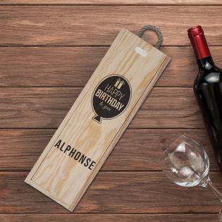 Caisse de transport de vin en bois personnalisée pour 4 bouteilles