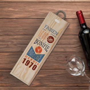 Caisse à vin en bois personnalisée | Le bon Vin - Hommes