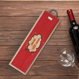 Caisse à vin personnalisée - Couvercle coulissant| Badaboom rouge