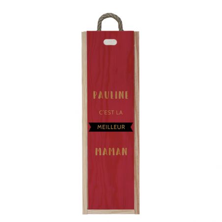 Caisse en bois personnalisée - Idée cadeau anniversaire, fêtes mères | Modèle Meilleure (féminin)