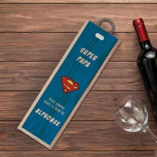 Caisse bouteille de vin Déco en bois personnalisée | Superman