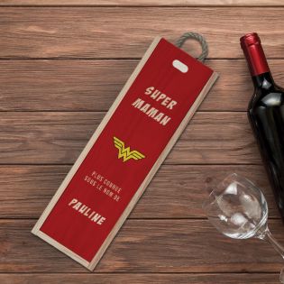 Bouteille de vin étiquette personnalisée Fête des Mères