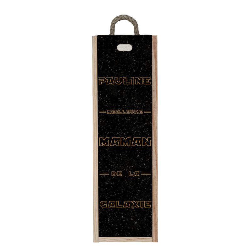 Caisse à vin personnalisable couvercle en plexi | Modèle Star Wars (féminin) Caisse à vin personnalisable couvercle en plexi | Modèle Star Wars (féminin)