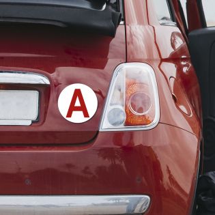 Disque A autocollant pour jeune conducteur · Accessoire voiture pour apprenti 
