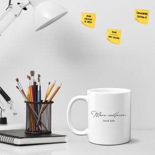 Mug en céramique blanc personnalisable Mère-Veilleuse · Cadeau  anniversaire maman ou fête des mères