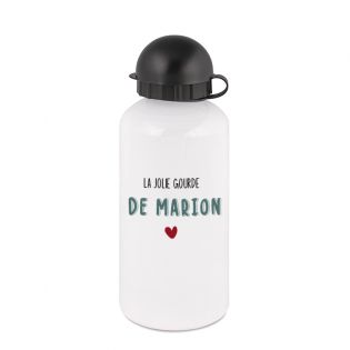 Gourde aluminium 500 mL personnalisable avec Texte et Photo · Petite bouteille d'eau isotherme transportable