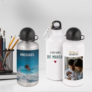 Gourde 500 mL personnalisable · Texte & Photo