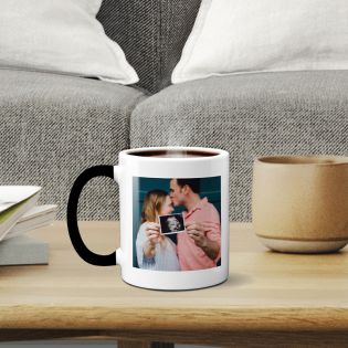 Mug magique thermoréactif personnalisable avec texte et photo · Tasse qui change de couleur