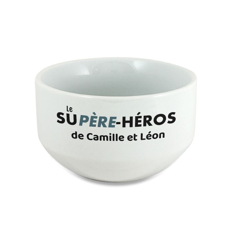 Bol petit déjeuner personnalisable avec prénom · Supère-héros · Cadeau anniversaire papa ou fête des pères Bol petit déjeuner personnalisable avec prénom · Supère-héros · Cadeau anniversaire papa ou fête des pères