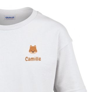 T-shirt mixte pour enfant personnalisable avec Prénom et motif Animal · De 2 à 14 ans 