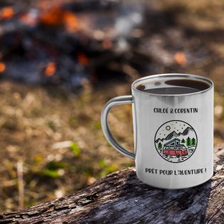 Tasse à café double paroi en inox personnalisable avec texte, photo et logo · 20 cL Tasse à café double paroi en inox personnalisable avec texte, photo et logo · 20 cL
