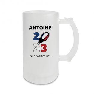 Chope à bière givrée 500 mL · Cadeau passionné de rugby · Coupe du monde de rugby 2023