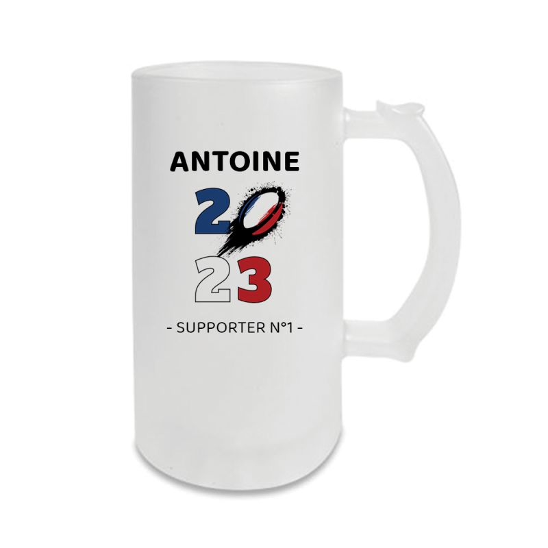 Chope à bière givrée 500 mL · Cadeau passionné de rugby · Coupe du monde de rugby 2023 Chope à bière givrée 500 mL · Cadeau passionné de rugby · Coupe du monde de rugby 2023