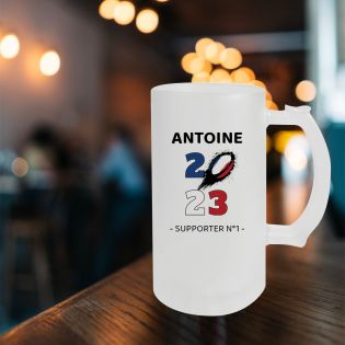 Chope à bière givrée 500 mL · Cadeau passionné de rugby · Coupe du monde de rugby 2023