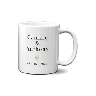 Mug en céramique blanc personnalisé avec Texte et Photo · Cadeau pratique pour amateur de café