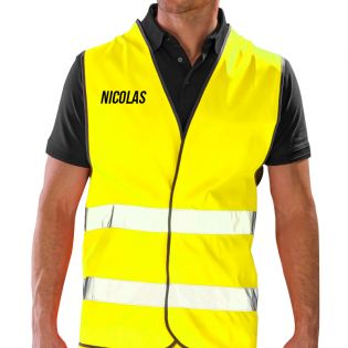 gilet jaune vélo personnalisé